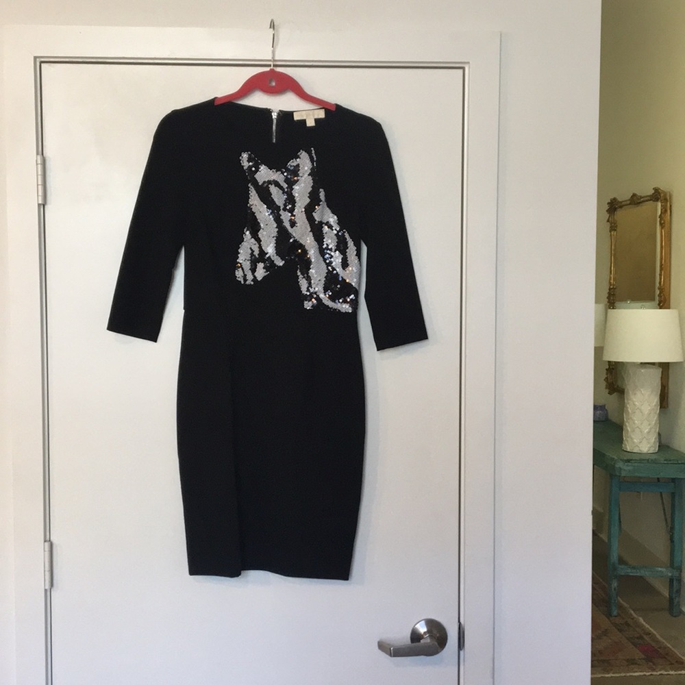 Erin Fetherston Zebra Sequin Dress - Size 4